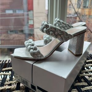 Dolce Vita Paily Silver Stella suede Double Strap Sandal